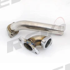 REV9 38MM 35MM STAINLESS STEEL TURBO WASTEGATE DUMP TUBE PIPE ELBOW SET ACTUATOR