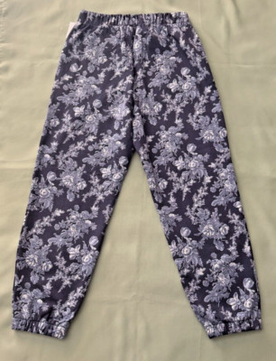 Gap x LoveShackFancy Blue Floral Joggers Sweatpants Size Medium NWT