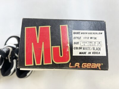 フランス　アンティーク　グレインサック　イニシャルMJ Vintage 90's LA Gear x Michael Jackson Moon Rocker low black white