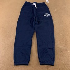 Old Navy Kids Size Medium 8 Gender-Neutral Blue Logo Drawstring Sweatpants NWT