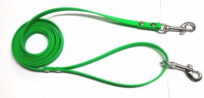 MJH BioThane Hundeleine 2m, 16mm Breit, Blau - Mit Handschlaufe & Karabiner, Für Hunde Bis 50kg