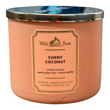Bath Body Works SUNNY COCONUT Scented 3-Wick Candle Large 14.5 oz
