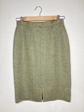 Vintage MONDI Green Tweed 100 Wool Skirt Size 4