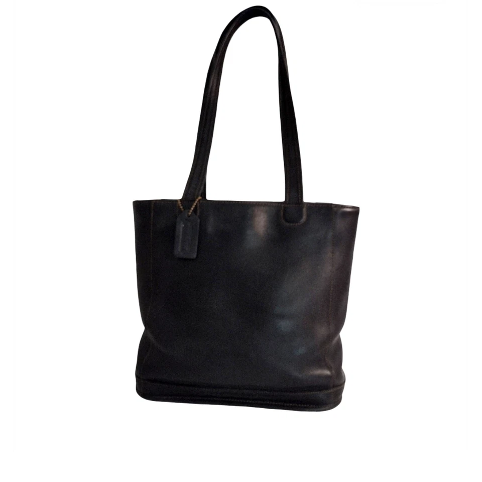 Bolso Cubo de Hombro Coach Bleecker Vintage Cuero Negro Años 90 9305 Foto 2 de 4