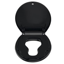 Round Toilet Seat with Built-in Seat for Easy Potty Training   Slow Close Fea...