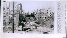 1944 Sevastopol Russia Main Street Damaged By German Retreat Ww2 Wirephoto 6X8
