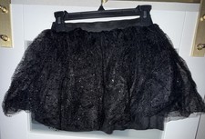 Women  s Sparkling Glitter Tutu Black S/M