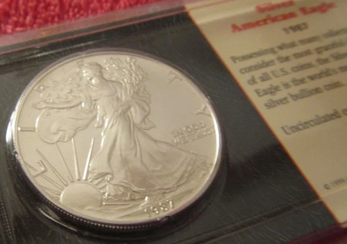 3 Silver American Eagle Sealed, Uncirculated, Littleton coin co. FOR a CUSTOMER