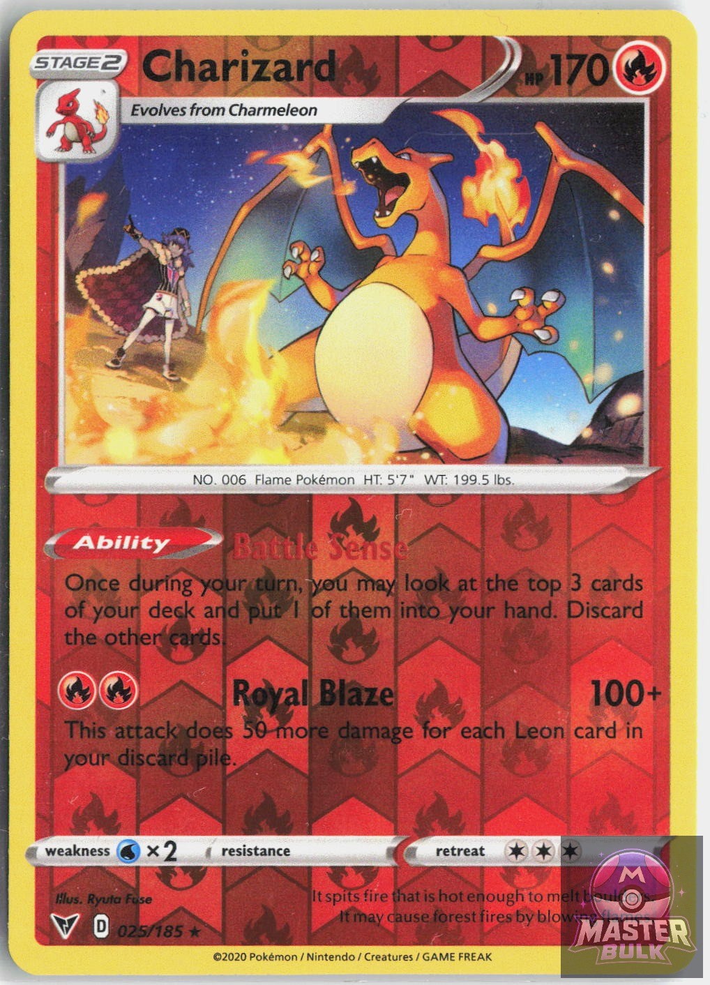 Charizard 025/185 Rare Vivid Voltage Pokemon Lightly Played
