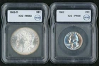 1902-O Morgan Dollar ICG MS63, 1962 Washington Quarter ICG PR68 Coins