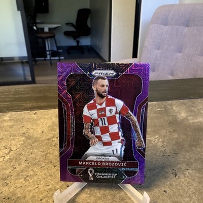 2022 Panini Prizm FIFA World Cup Marcelo Brozovic Purple Mojo /49 Croatia #63