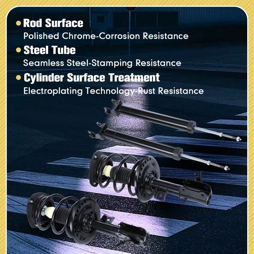 Amortiguadores delanteros y traseros 4 piezas para Nissan Altima 2007-2012 4cyl Foto 4 de 4