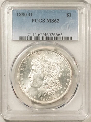 1880-O $1 MORGAN DOLLAR - PCGS MS-62
