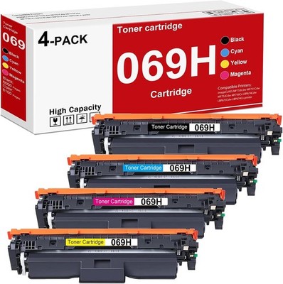 069H Toner 4 Pack High Yield for Canon MF753Cdw MF751Cdw LBP674Cdw