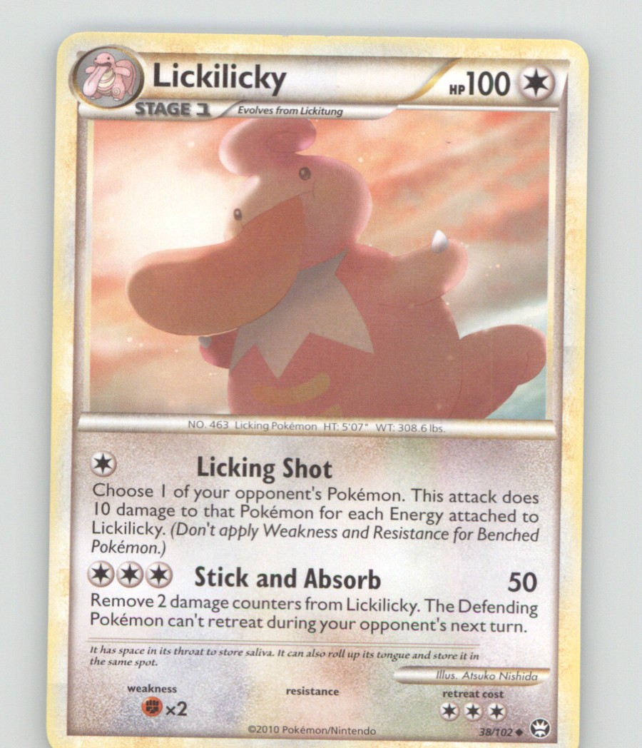 LICKILICKY UNCOMMON HGSS TRIUMPHANT POKEMON LIGHTLY PLAYED