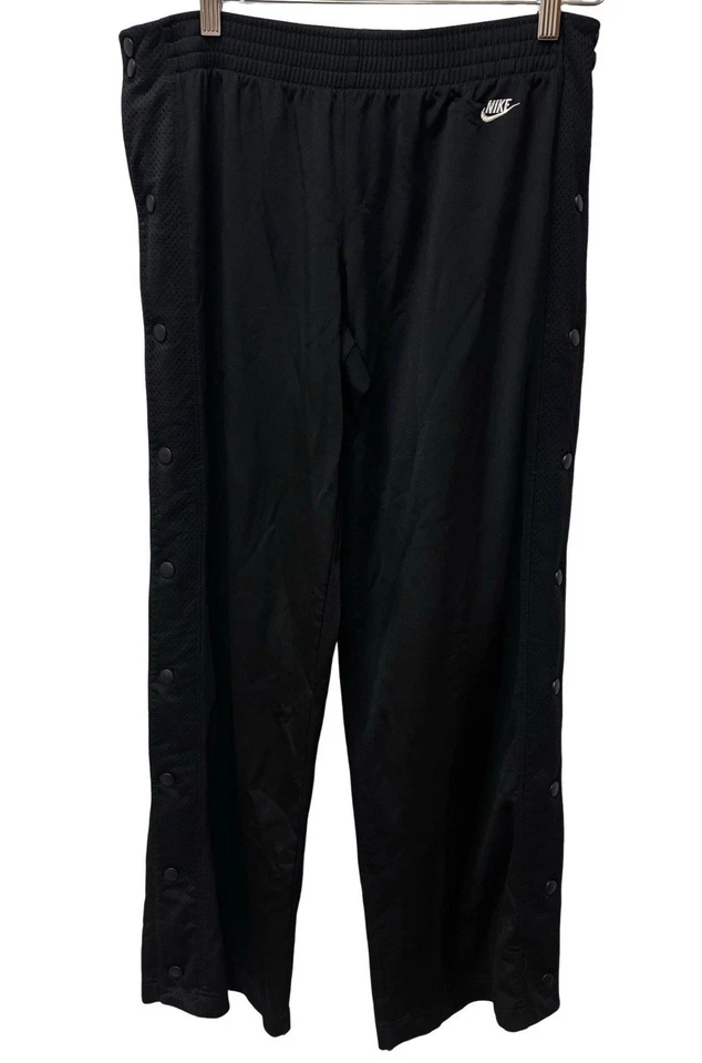 Vntg Y2K Men’s Nike Swoosh Basketball Nylon Breakaway Side Snap Sweatpants Sz S - Image 2 of 4