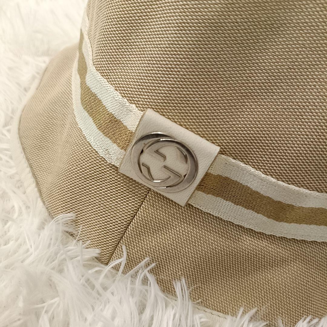 Gucci Bucket Hat GG Beige Size L Women Authentic thumbnail 13
