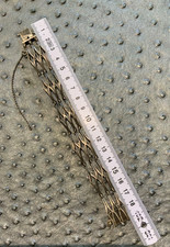 Vintage 925 Silber Armband ca. 23g durchbrochenes Flechtmuster ca. 19cm