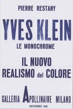 Yves Klein Le Monochrome 1961 Galleria Apollinaire MilanNEW 4x6 Image Card 15050