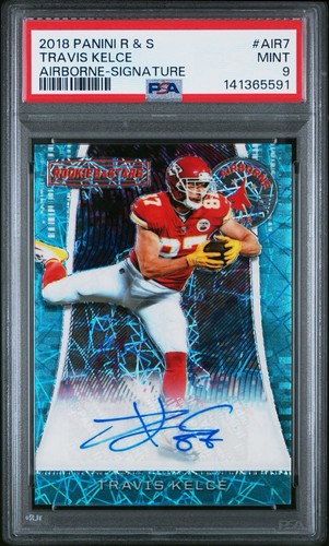 2018 Rookies & Stars Airborne Signature Auto /25 PSA 9 CHIEFS - POP 1
