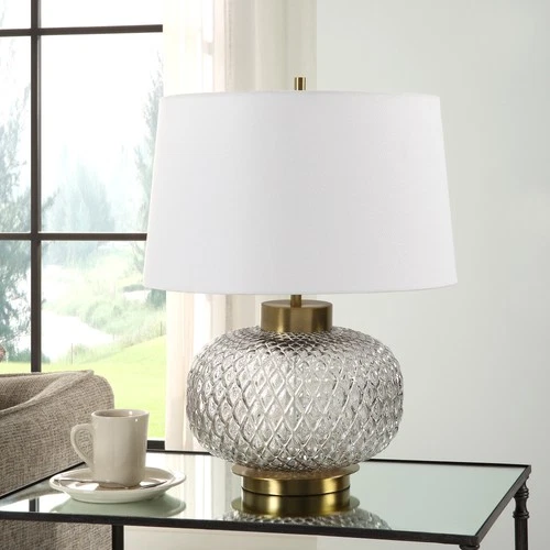 Uttermost 30285-1 Estelle 22" Tall Accent Table Lamp - Light Smoke - Picture 6 of 7