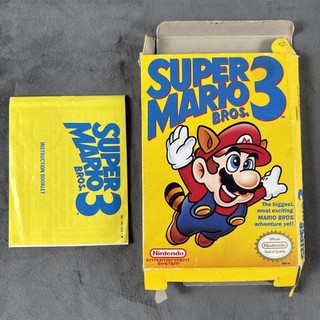 Super Mario Bros 3 Original NES Box And Booklet (No Game)