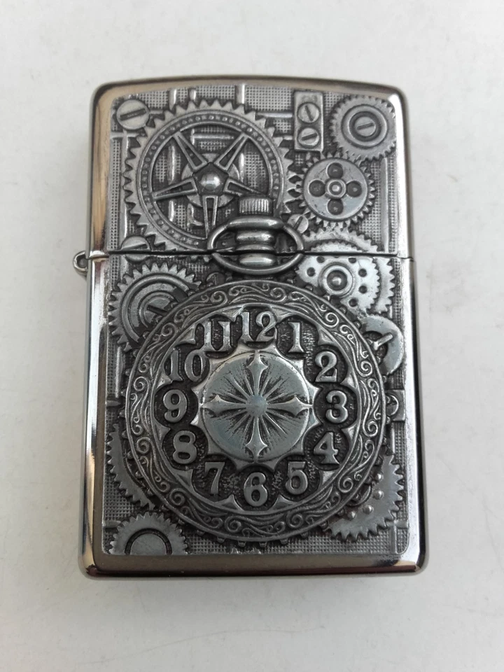 ZIPPO DÉCORS MONTRE DE POCHES ENGRENAGES BRADFORD MADE IN USA A/15 - Photo 2/4