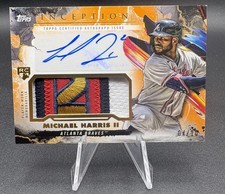 Michael Harris 2023 Topps Inception Autograph Patch Auto /10 Rookie 🔥🔥 Braves