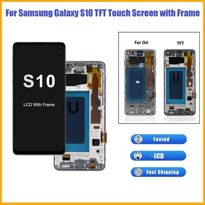 LCD Display Assembly For Samsung Galaxy S10 TFT Touch Screen with Frame Repairs