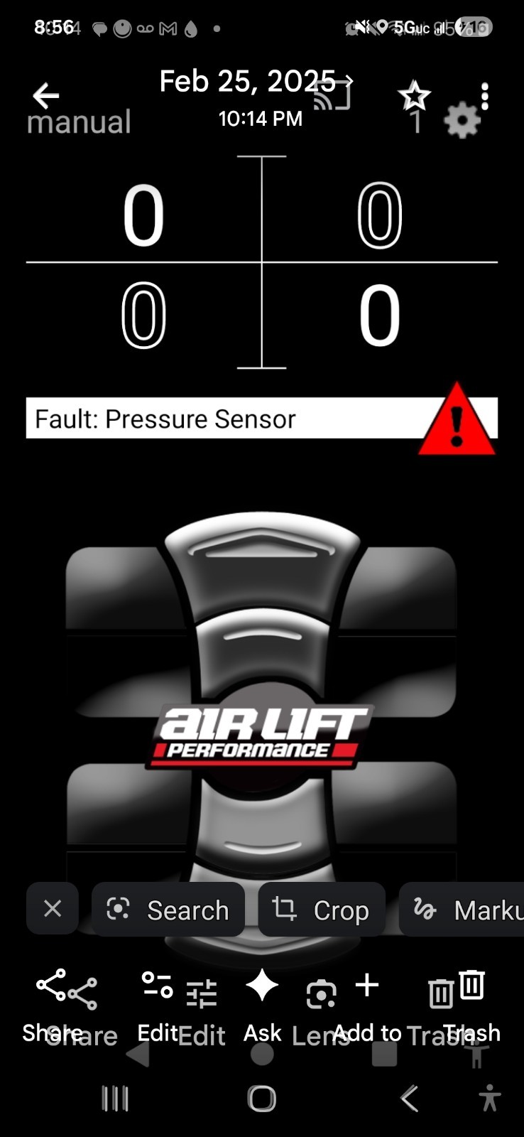Air Lift P3 H3 V2 Manifold Pressure Sensor OEM Air Suspension 