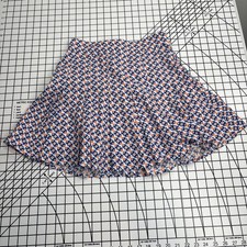 MAEVE by Anthropologie Printed Pleated Skirt Women's Size 2 Geometric Pattern