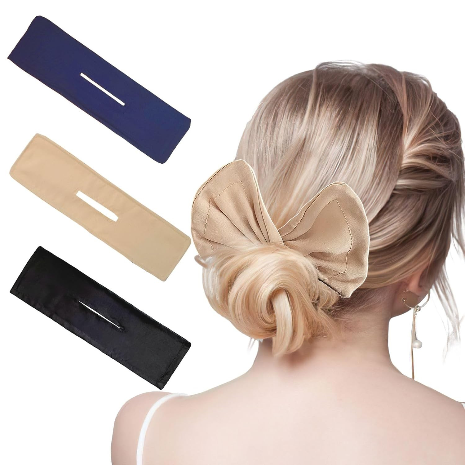 3PCS Hair Bun Maker Deft Twister French Twist Donut Curlers for Women & Girls