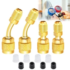 R410a Mini Split Adapter 5/16 Female 1/4 Male Flare Charging Vacuum Port Adap...