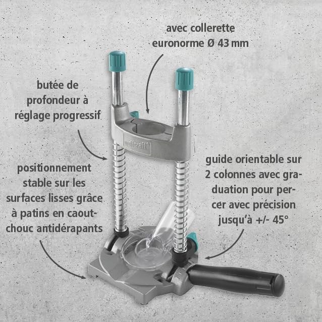 Support de perçage mobile tecmobil pour éviter les trous de travers