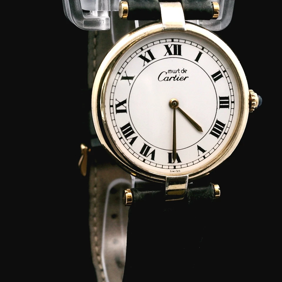 Cartier VLC LM Vermeil Quartz Watch W/ Extra Band - Functioning - Image 4 of 4