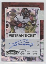 2021 Panini Contenders Veteran Cracked Ice Ticket 17/21 Ronald Jones II Auto 1u6