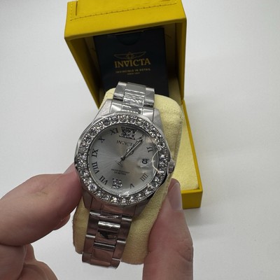 Invicta Women Silver Crystal-Accent Stainless Steel Bracelet Watch 38mm Amazon.com: Invicta Women main image 4