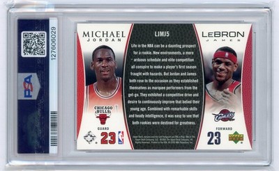 レブロンジェームズルーキーカードMichaeljordan deck Upper 2005 Michael James Lebron #LJMJ5 Basketball M.J/L.J. Deck Upper その他