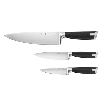 RÖSLE Messerset BBQ-Chef 3-teilig Kochmesser Universalmesser Gemüsemesser
