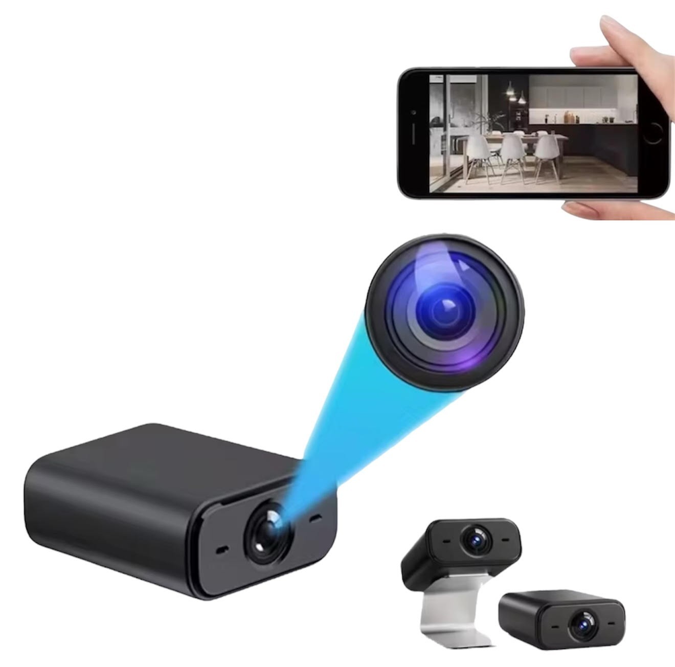 Microcamera Wifi Invisibile: Mini Micro Telecamera Spia 1080P Wireless