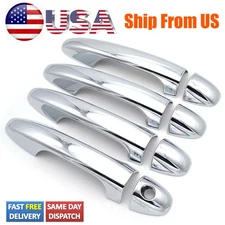 Chrome Side Door Handle Covers Trim Catch Decoration For Toyota Rav4 2012-2018
