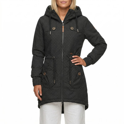 ALIFE AND KICKIN Damen Jacke Herbst Winter Parka schwarz Gemustert (8715) NEU