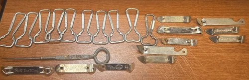 22 Vtg. Metal Bottle Openers Coke, Pepsi, Miller, Budweiser, Dr Pepper