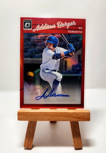 Addison Barger [Red] #1990-AB 2023 Panini Donruss Optic Retro 1990 Signatures card