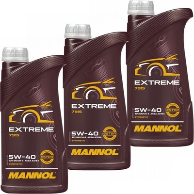 3 LITER MANNOL 5W-40 EXTREME ESTER MOTORÖL LEICHTLAUF SYNTHETIC API ACEA A3 B4