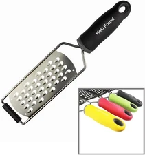 Hoki Found Stainless Steel Coarse Cheese Shredder - Zester, Vegetable & Black 