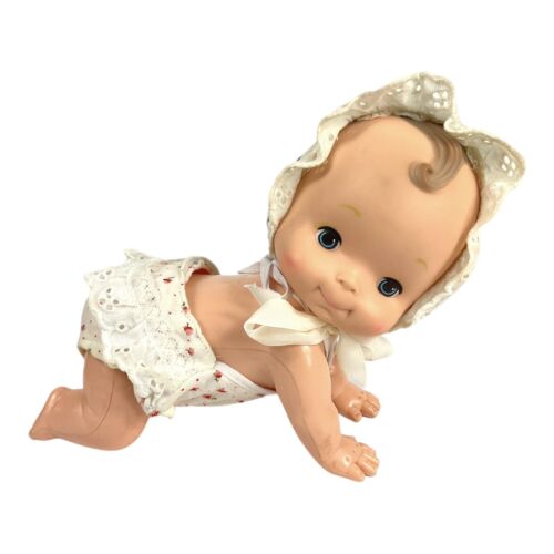 Vintage Playmates Baby Crawl Away Crawling Doll Toy 80’s Moving Tested Works - Bild 1 von 12