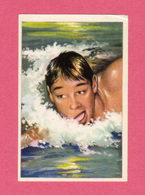 Miguel Torres Swimmer Swimming Vintage 1964 Spanish Simon Chocolate Card