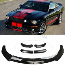 For 05-09 Ford Mustang Gt Front Bumper Lip Splitter Lower Spoiler Gloss Black