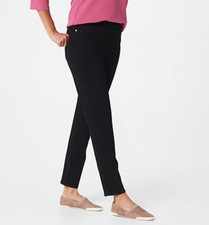 Denim  Co. Pull-On Slim Ankle Jeans - Black Wash - 14 Reg